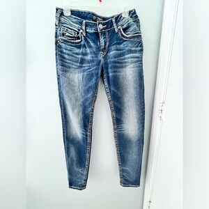 Silver- Fluid Boyfriend Jeans Sz 29x32